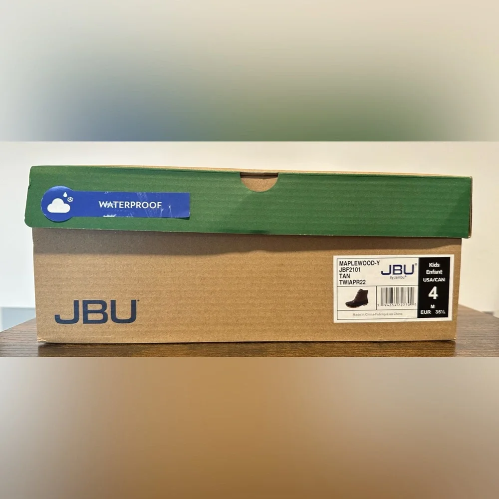 JBU By Jambu Big Kids Maplewood Waterproof Duck Boots NWT Size Big Kids 4